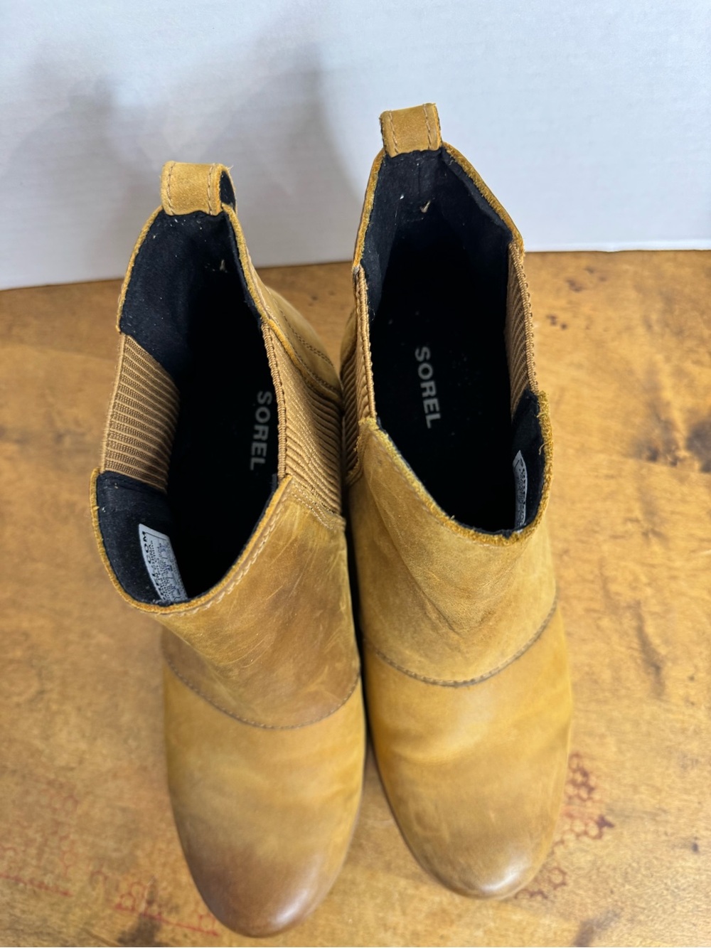 Sorel Tan Wedge Heel Booties - Picture 7 of 8